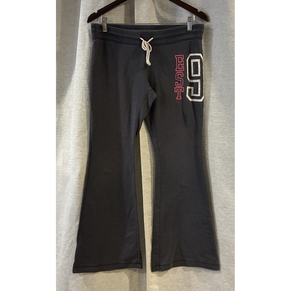 VTG Y2K Old Navy Gray Wide Leg Flare Sweatpant Baggy Skate Clueless Medium